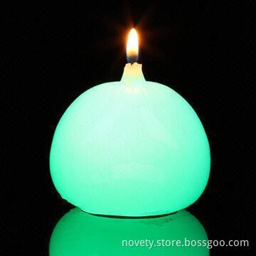 LED Pumpkin-cry Real Smokeless Wax Candle, really change colors when lit